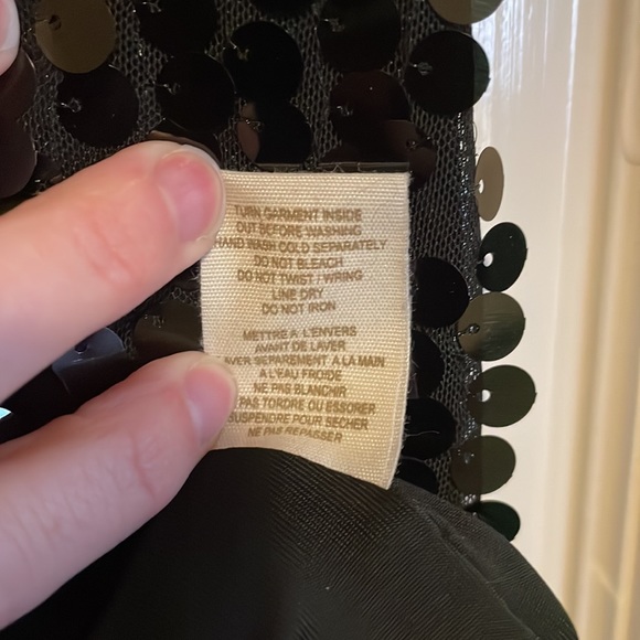 Free People Black & Blue Sequin Mini Dress Size 4 - Picture 7 of 11